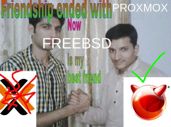 Friendship ended with Proxmox meme